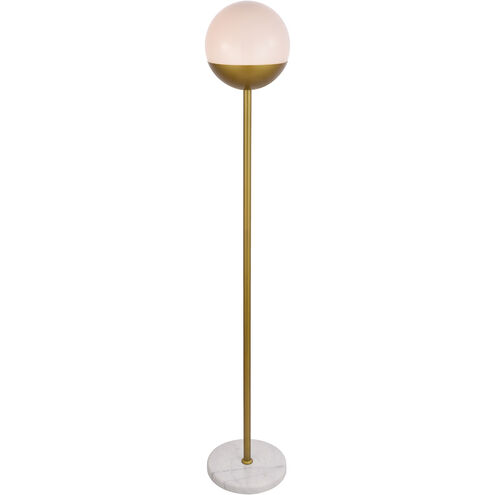 Eclipse 62 inch 40 watt Brass Floor Lamp Portable Light