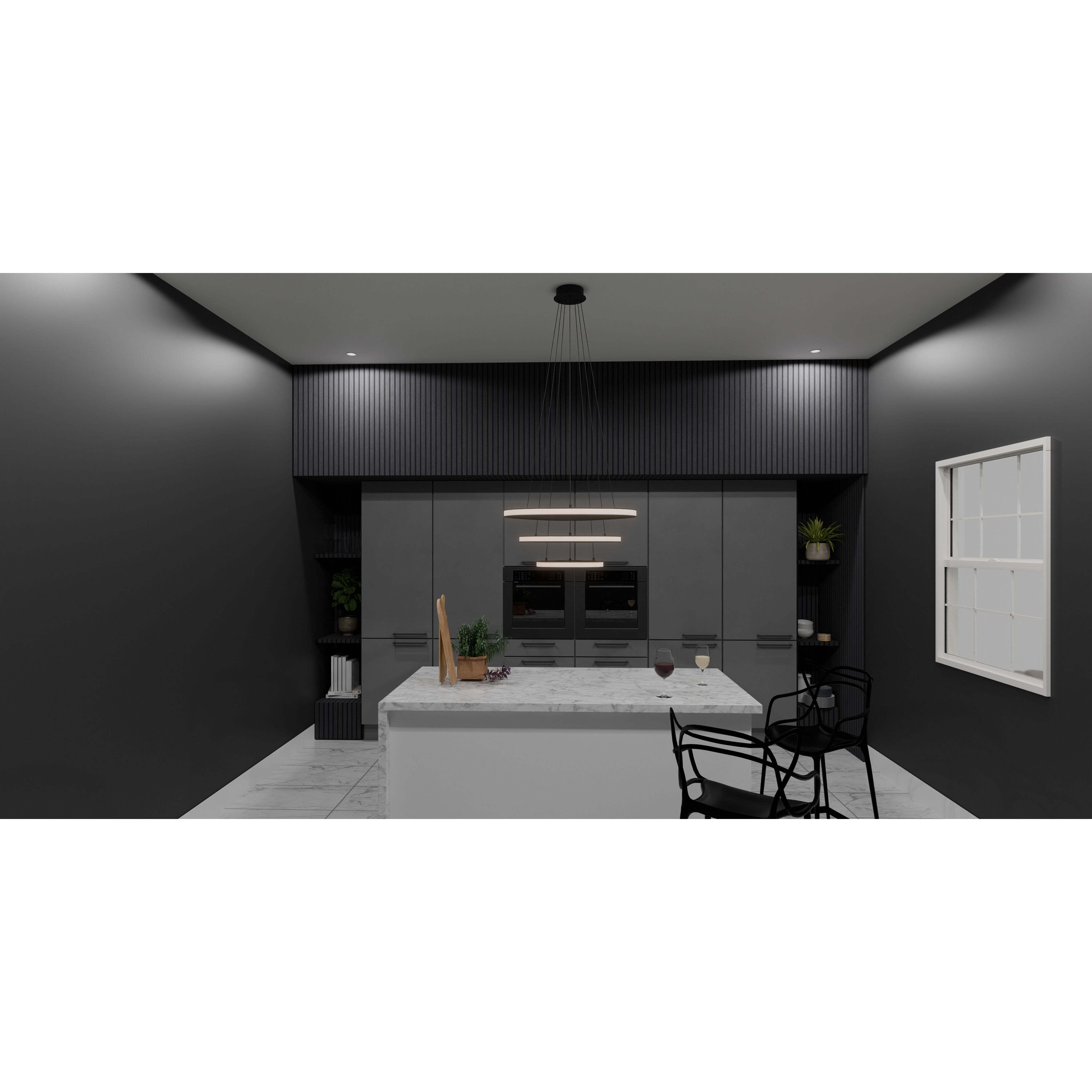 Bardot LED 27.5 inch Matte Black Pendant Ceiling Light