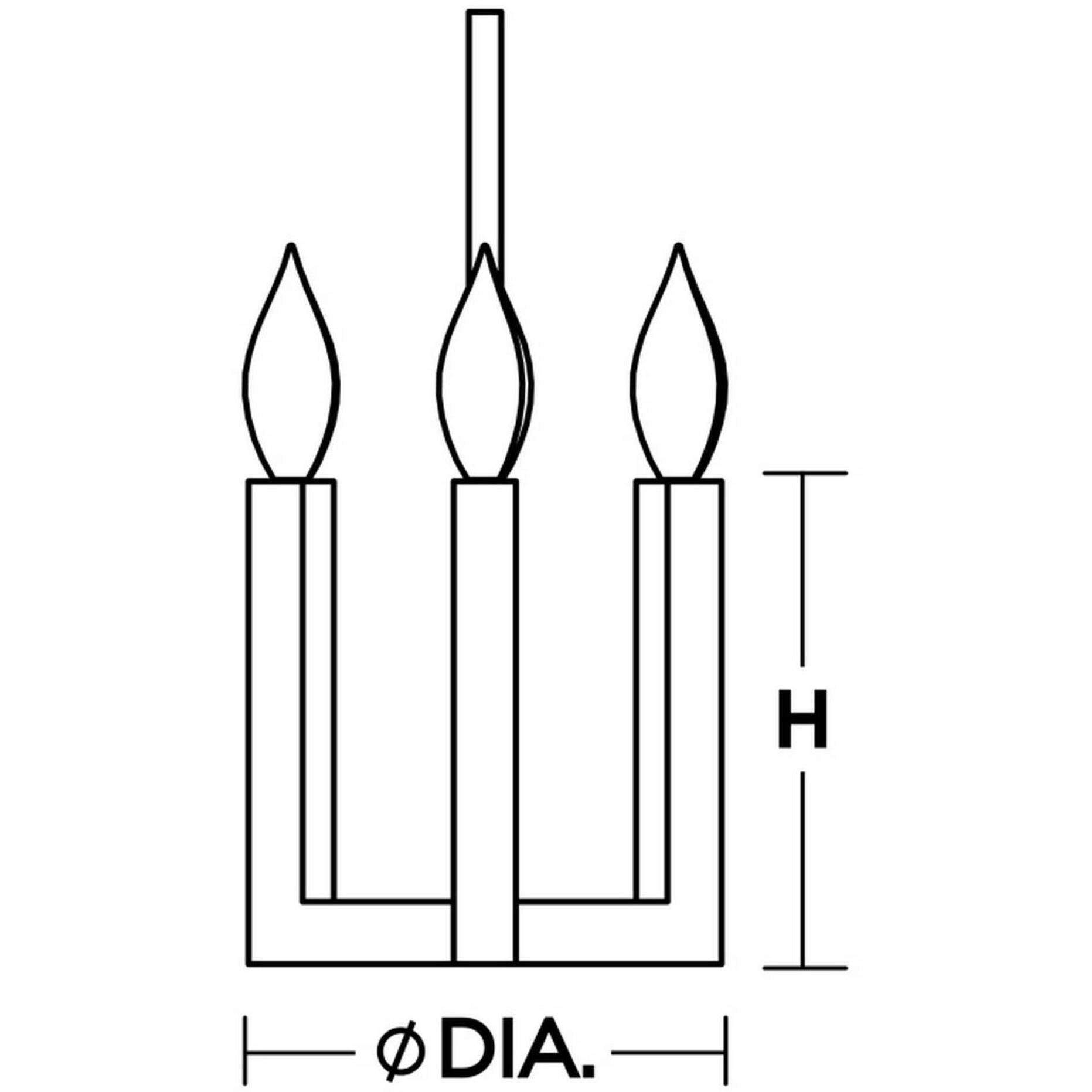 Grace 3 Light 7 inch Black Mini Pendant Ceiling Light