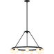 Lindy 9 Light 30 inch Matte Black Pendant Ceiling Light