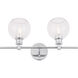 Collier 2 Light 19 inch Chrome Wall sconce Wall Light