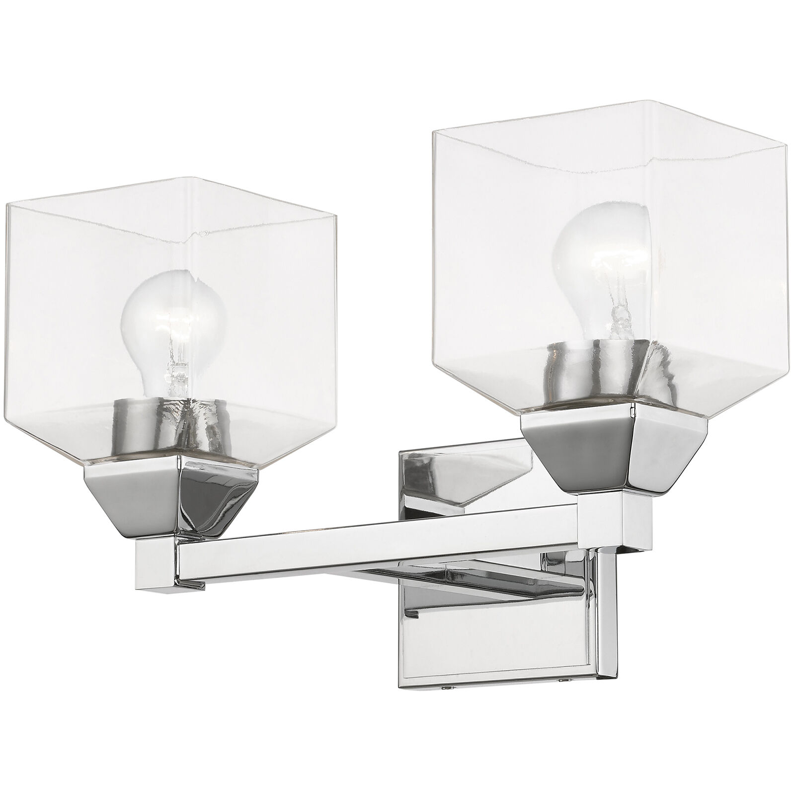 Aragon 2 Light 15 inch Polished Chrome Vanity Sconce Wall Light