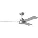 Jovie 52 52 inch Brushed Steel with Silver/American Walnut reversible blades Indoor/Outdoor Ceiling Fan