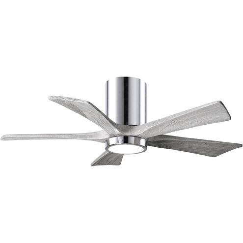 Atlas Irene-5HLK 42 inch Polished Chrome with Barnwood Tone Blades Ceiling Mount Paddle Fan in Barn Wood, Flush Mounted
