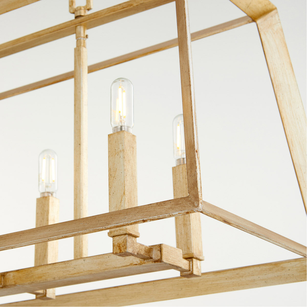 Hyperion 8 Light 37 inch Aged Silver Leaf Island Light Ceiling Light