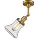 Franklin Restoration Bellmont 1 Light 6 inch Brushed Brass Semi-Flush Mount Ceiling Light in Clear Glass, Franklin Restoration