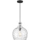 Coastal 1 Light 12.75 inch Matte Black Pendant Ceiling Light