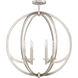 Orion 6 Light 24 inch Brushed Nickel Semi-Flush Mount Ceiling Light