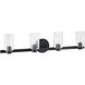 Bedminster 4 Light 30.5 inch Matte Black Vanity Light Wall Light