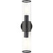 Banca 2 Light 19 inch Black Chrome ADA Vanity Sconce Wall Light