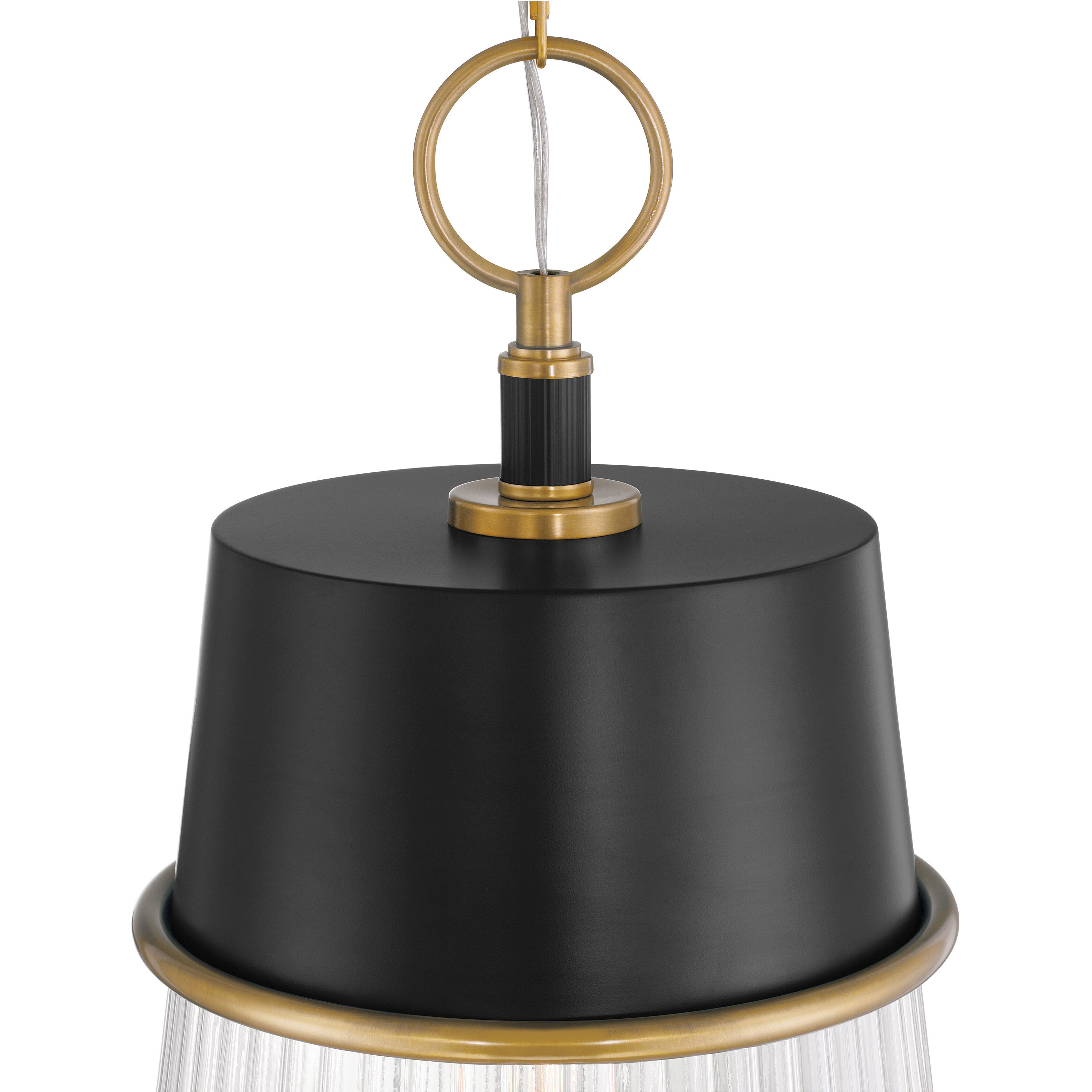 Stamford 1 Light 13 inch Legacy Brass and Dark Matte Black Pendant Ceiling Light