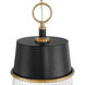 Stamford 1 Light 13 inch Legacy Brass and Dark Matte Black Pendant Ceiling Light