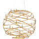 Franchette 26 Light 41 inch Contemporary Gold Leaf Chandelier Ceiling Light