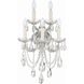 Maria Theresa Sconce Wall Light in Clear Hand Cut, Polished Chrome