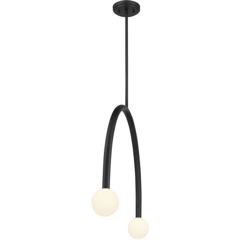 Contemporary LED 4 inch Matte Black Chandelier Ceiling Light
