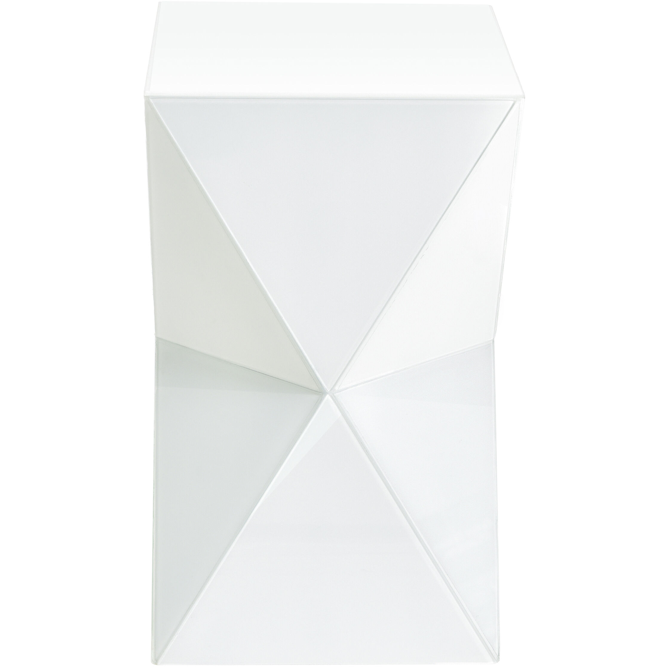 Prism 20.8 X 12.4 inch White Side Table