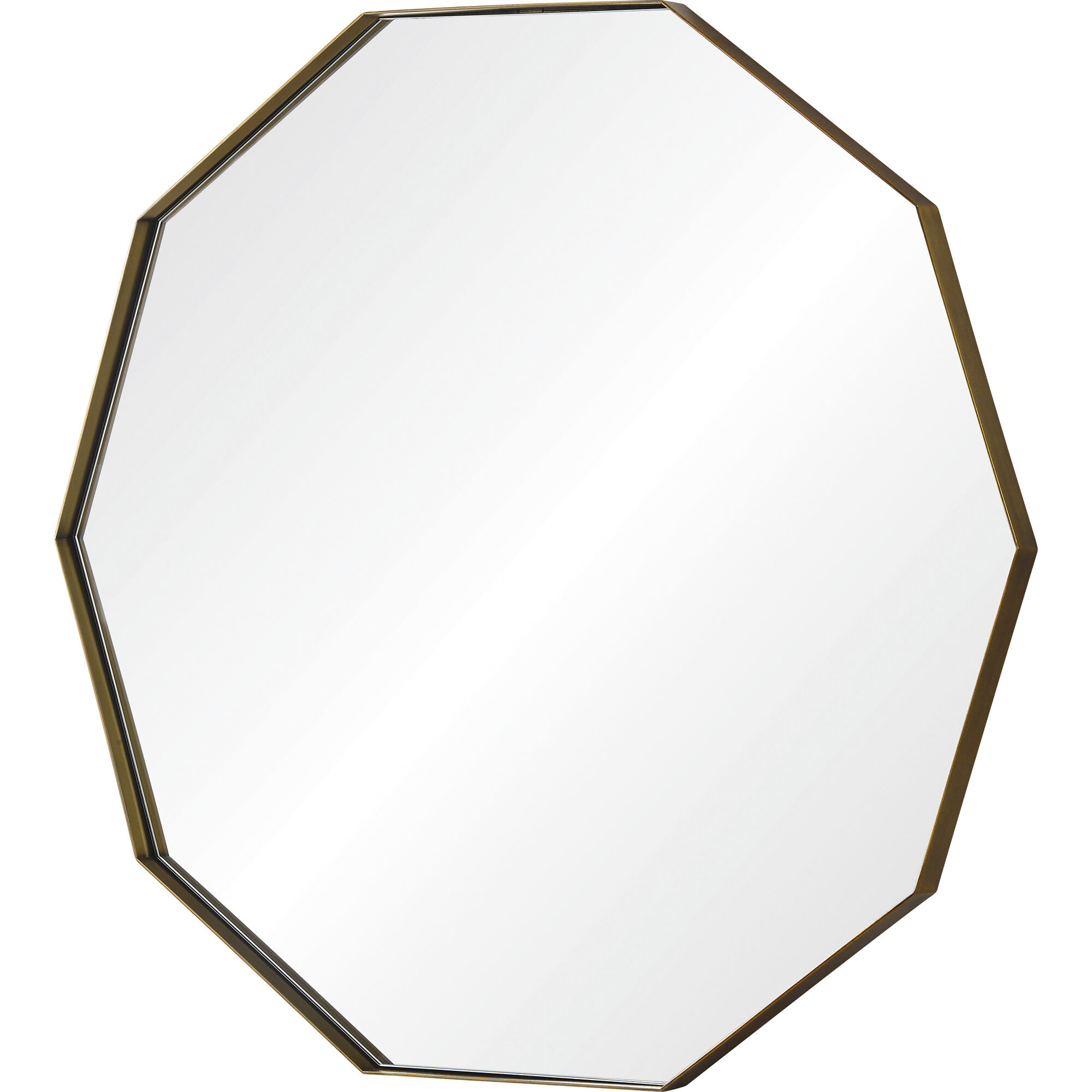 Cruz 40 X 40 inch Antique Brass Wall Mirror