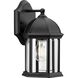 Dillard 1 Light 11 inch Textured Black Outdoor Wall Lantern