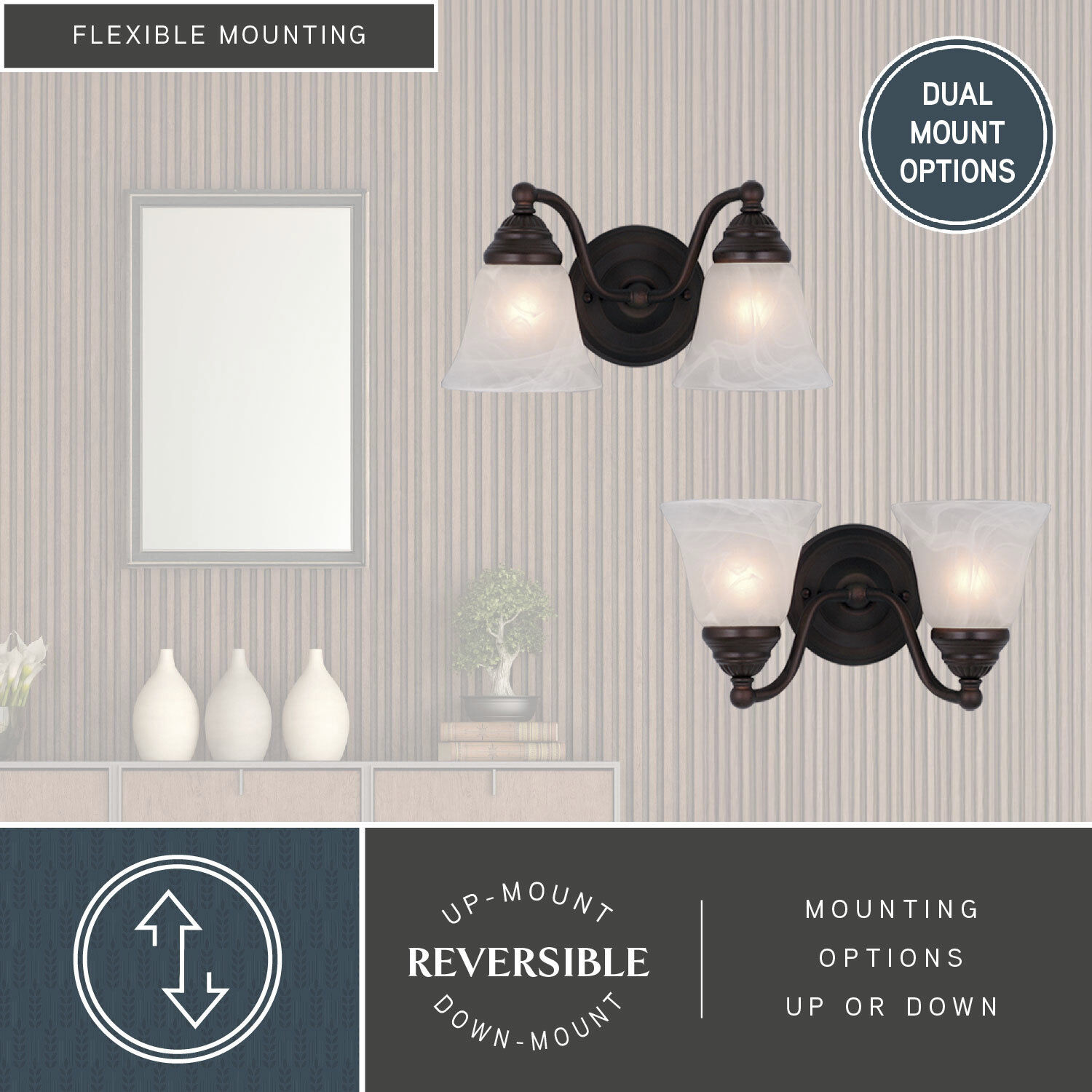 Standford LED 13 inch Oil Burnished Bronze Bathroom Light Wall Light