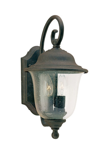 Trafalgar 2 Light 14.75 inch Oxidized Bronze Outdoor Wall Lantern, Medium