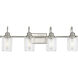 Aiken 4 Light 32 inch Brushed Nickel Bath Vanity Wall Light