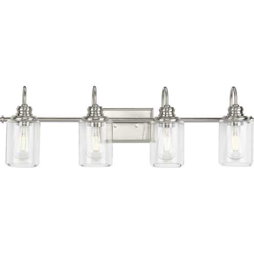 Aiken 4 Light 32 inch Brushed Nickel Bath Vanity Wall Light