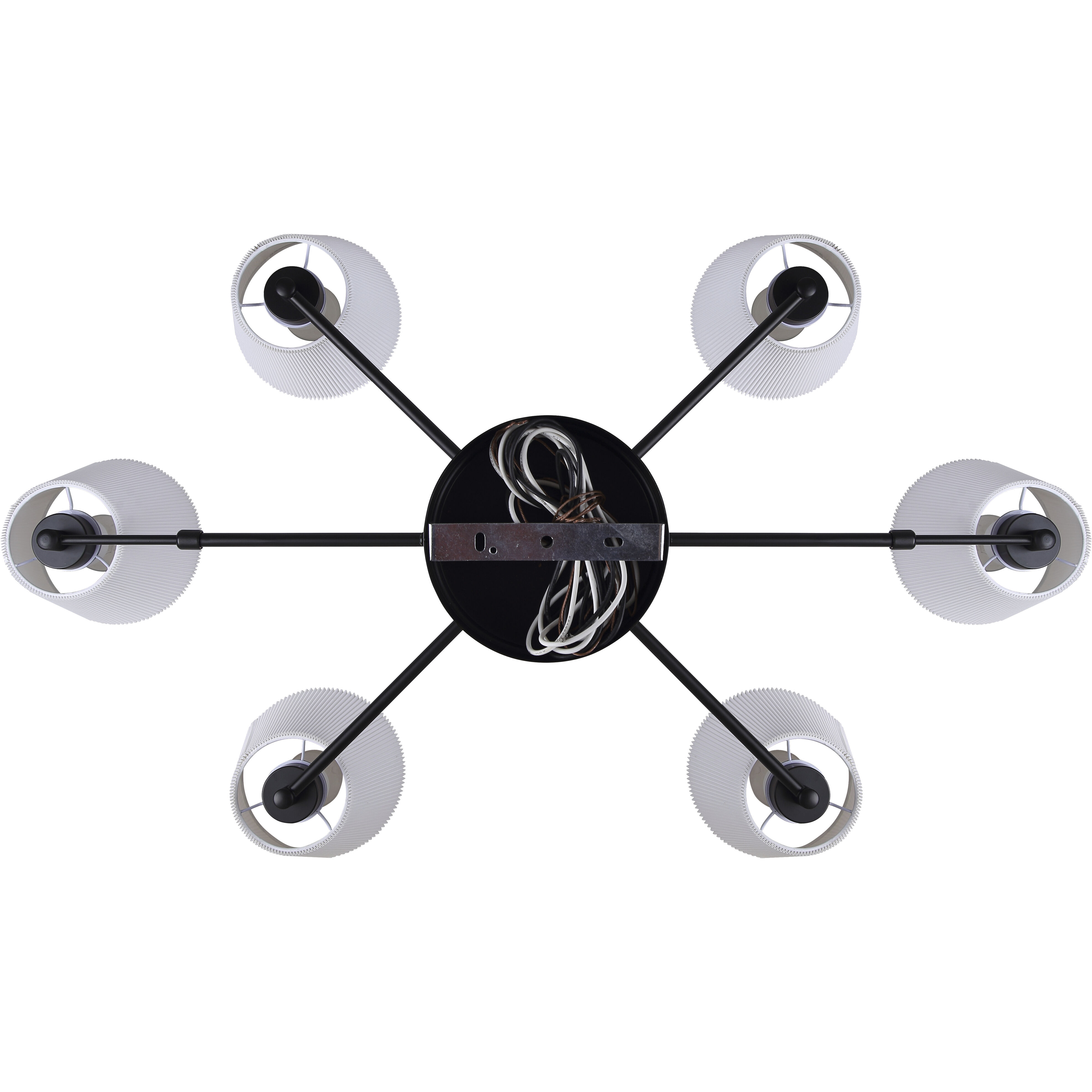 Aspen 6 Light 15.25 inch Black Chandelier Ceiling Light