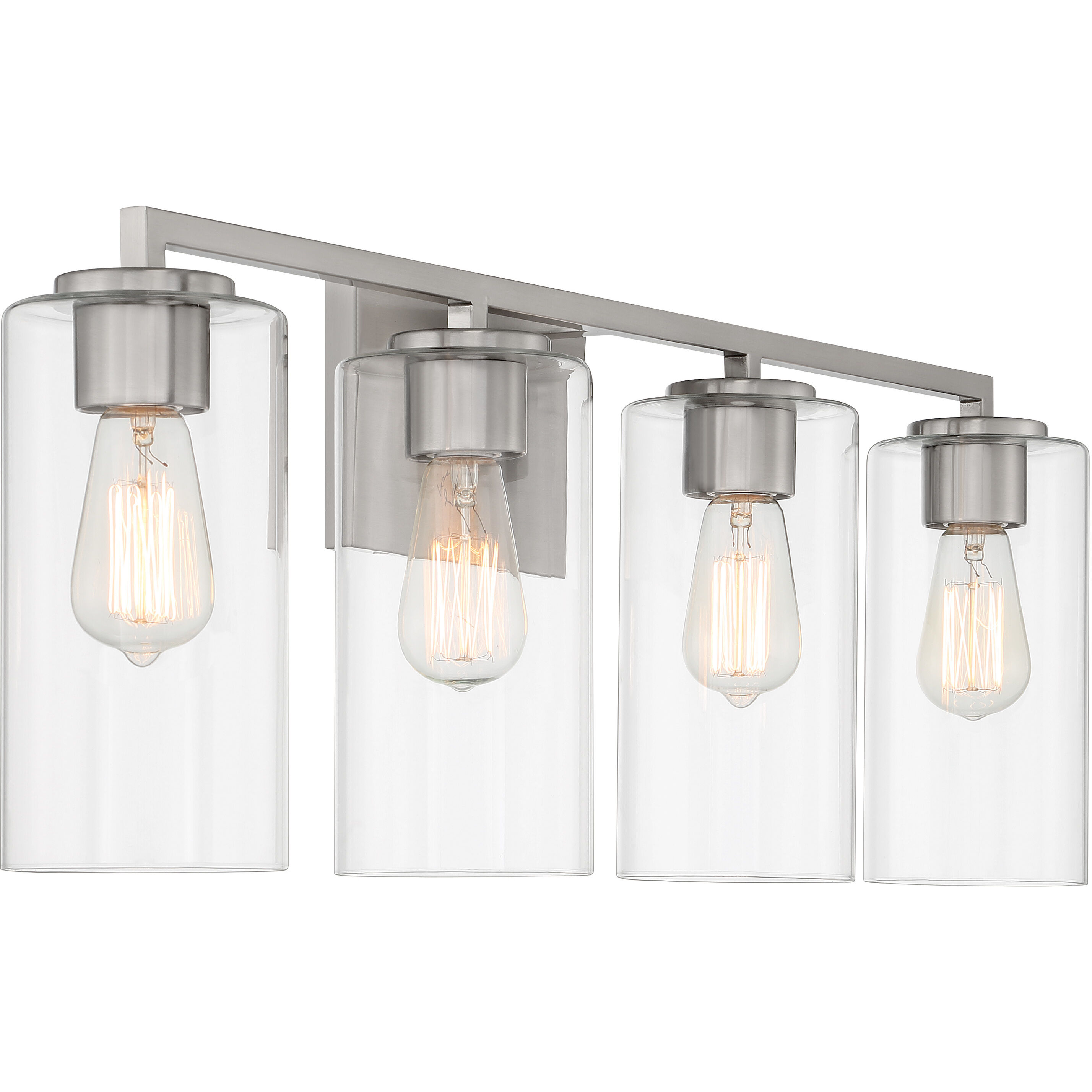 Acacia 4 Light 34 inch Brushed Nickel Bath Light Wall Light