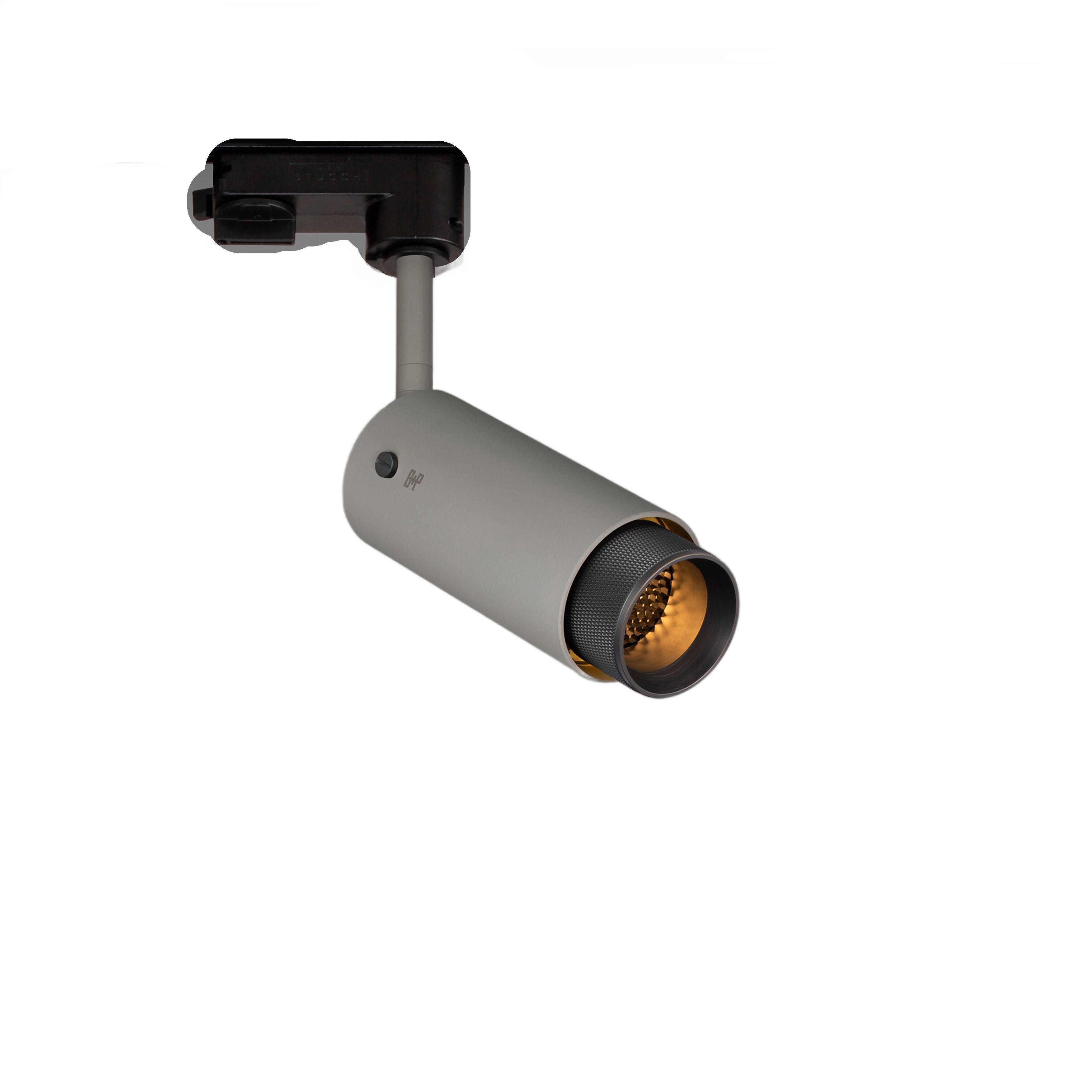 Exhaust Track 1 Light 110-120 Stone / Smoked Bronze Spotlight Ceiling Light