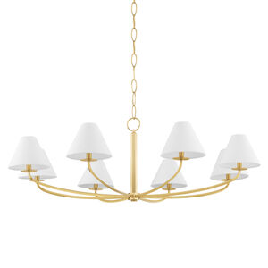 Stacey 8 Light 52.25 inch Aged Brass Chandelier Ceiling Light