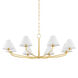 Stacey 8 Light 52.25 inch Aged Brass Chandelier Ceiling Light