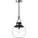 Alora Mood Copperfield 1 Light 11.88 inch Chrome Pendant Ceiling Light in Clear