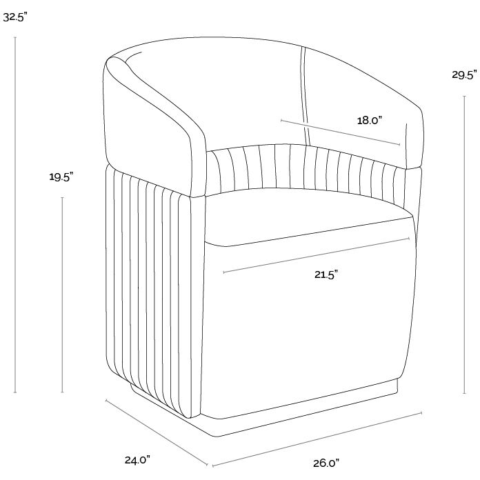 Genval Abbington Black / Cantina Black Wheeled Lounge Chair, Wheeled