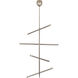 Kelly Wearstler Rousseau LED 36.25 inch Polished Nickel Articulating Chandelier Ceiling Light in Clear Glass, Large