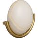 Alicia 1 Light 12 inch White and Antique Brass Wall Sconce Wall Light