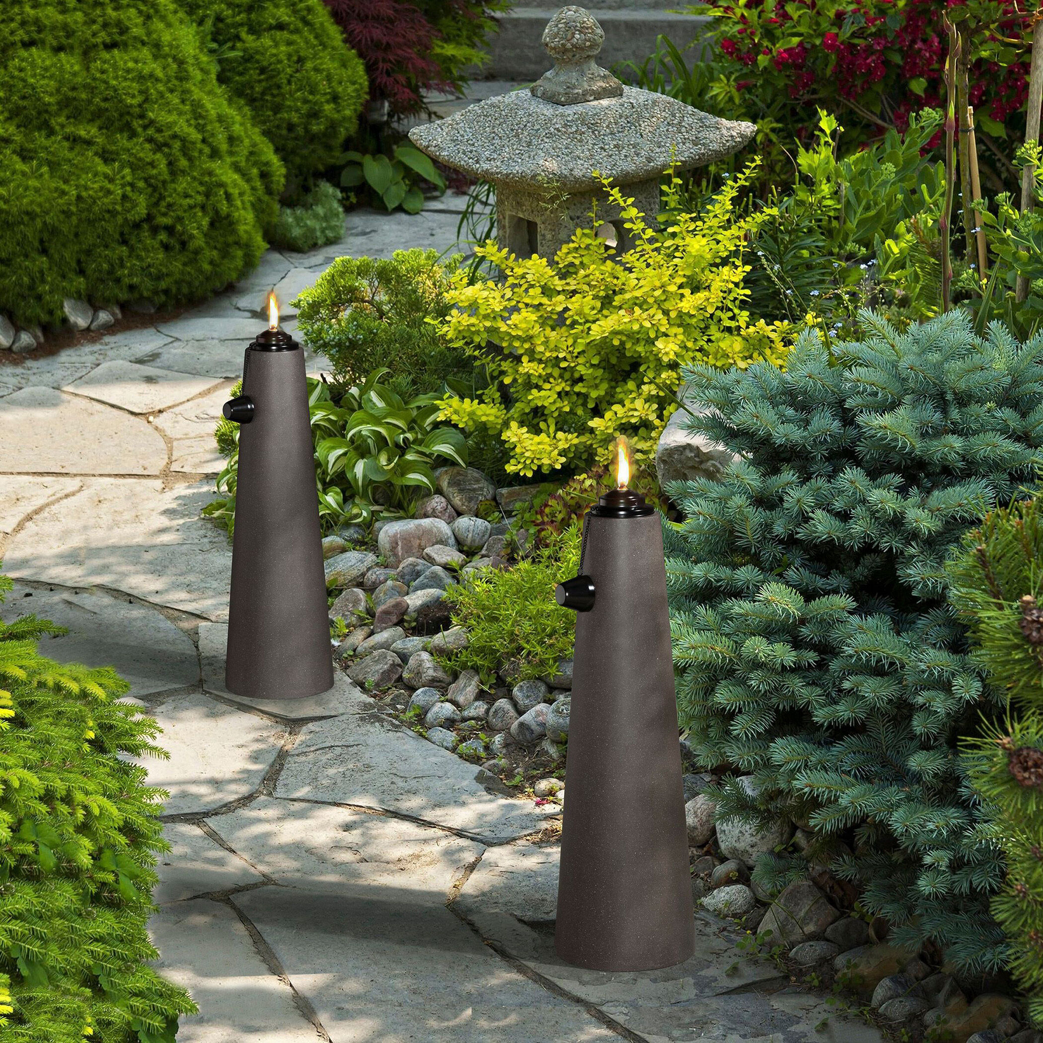 Outdoor torch lanterns top