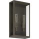 Hollis 2 Light 16 inch Blackened Brass Exterior Wall Sconce
