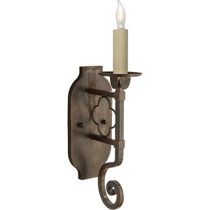 Suzanne Kasler Margarite 1 Light 4.75 inch Aged Iron Single Sconce Wall Light