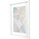 Geometrics Collection Lacquered White Wood Shadow Box Style Framed Art