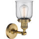 Franklin Restoration Small Bell LED 5 inch Brushed Brass Sconce Wall Light in Clear Glass, Franklin Restoration