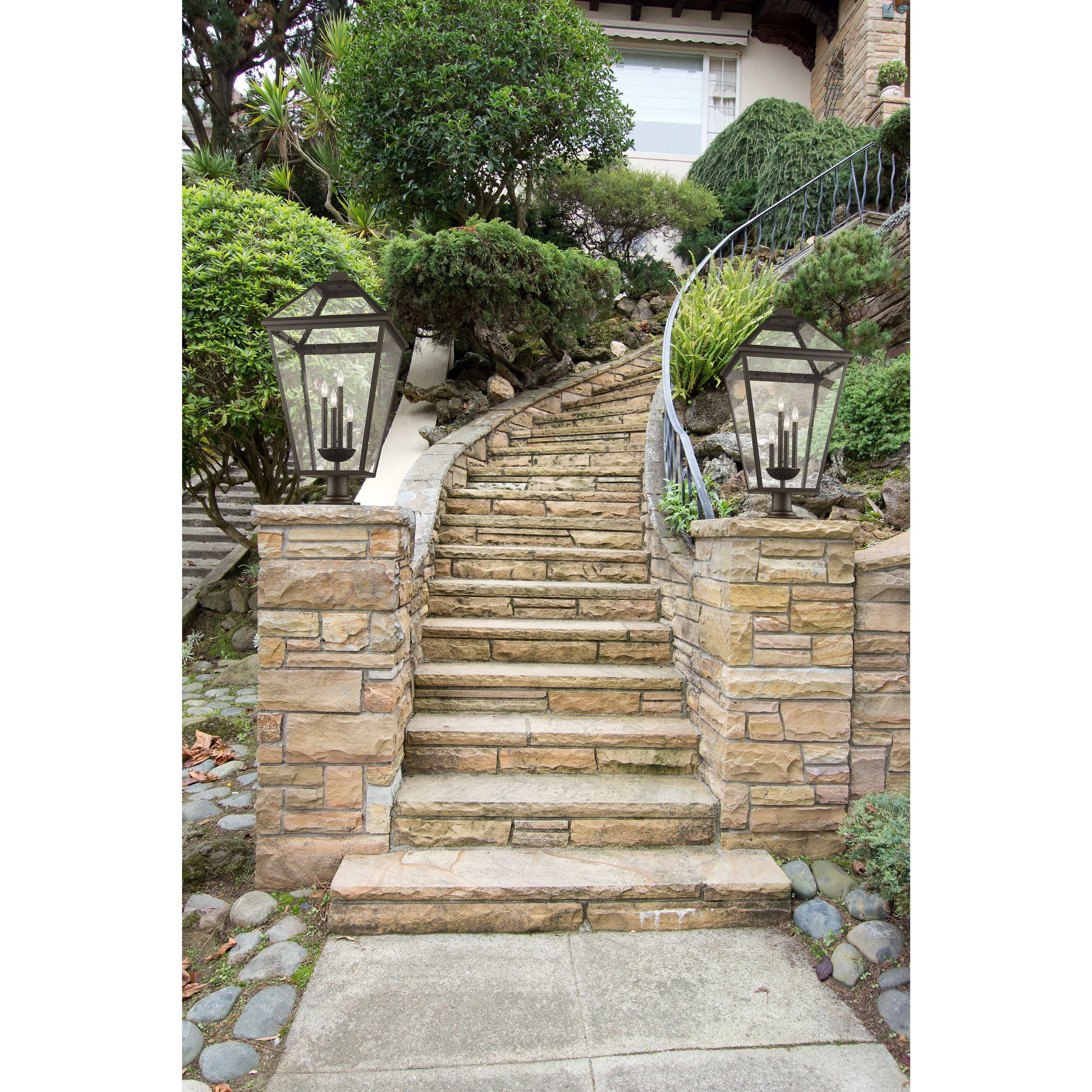 Talbot 4 Light 36.75 inch Oil Rubbed Bronze Outdoor Pier Mounted Fixture