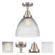 Franklin Restoration Seneca Falls 1 Light 9.5 inch Brushed Satin Nickel Flush Mount Ceiling Light