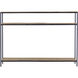 Lathi 42 inch Antique Brass/Black Console Table