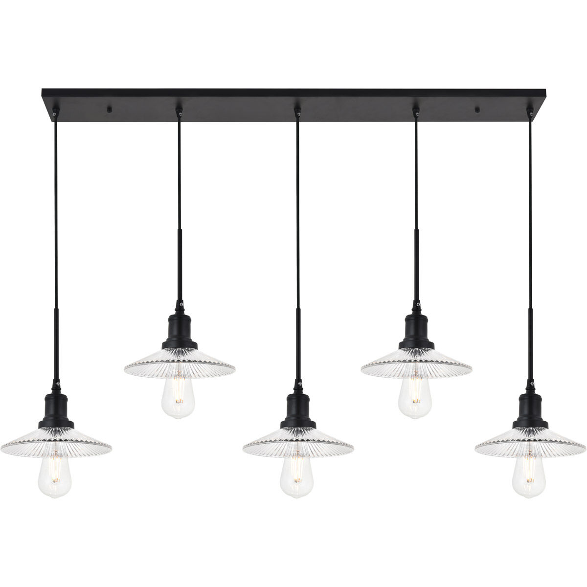 Waltz 5 Light 49 inch Black Pendant Ceiling Light