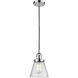 Franklin Restoration Cone 1 Light 6 inch Polished Chrome Mini Pendant Ceiling Light in Incandescent, Seedy, Franklin Restoration