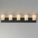 Lateral 5 Light 36 inch Black Bath Vanity Wall Light in Satin White