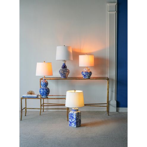 Anita 25.7 inch 40.00 watt Blue and White Vase Lamp Portable Light