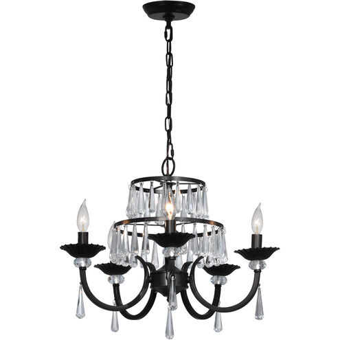 Springdale 5 Light 22 inch Dark Bronze Chandelier Ceiling Light