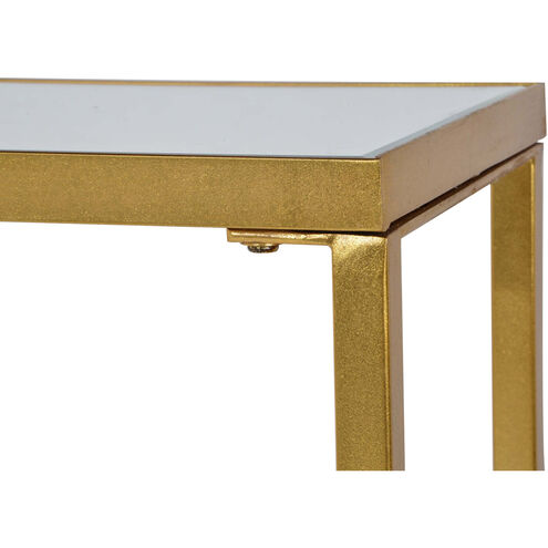 Havana 60 inch Gold Leaf Console Table, Medium