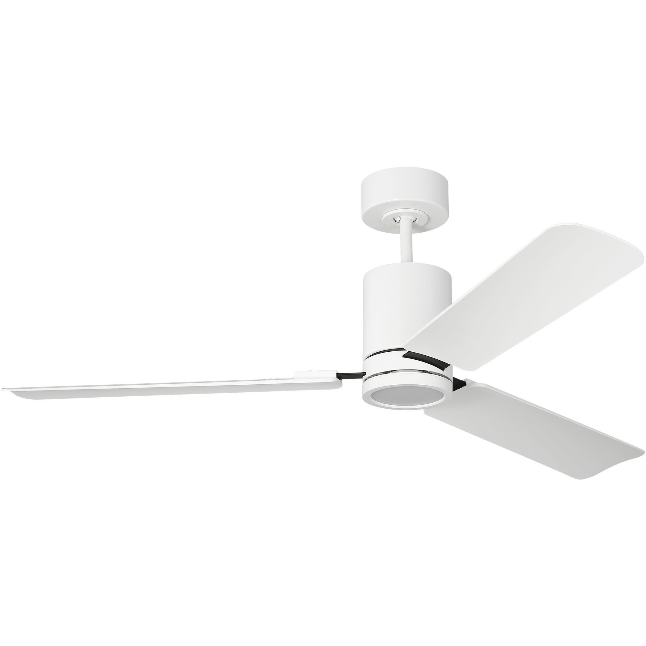 Cleancut 54 inch Matte White with Matte White ABS Blades Indoor/Outdoor Smart Ceiling Fan